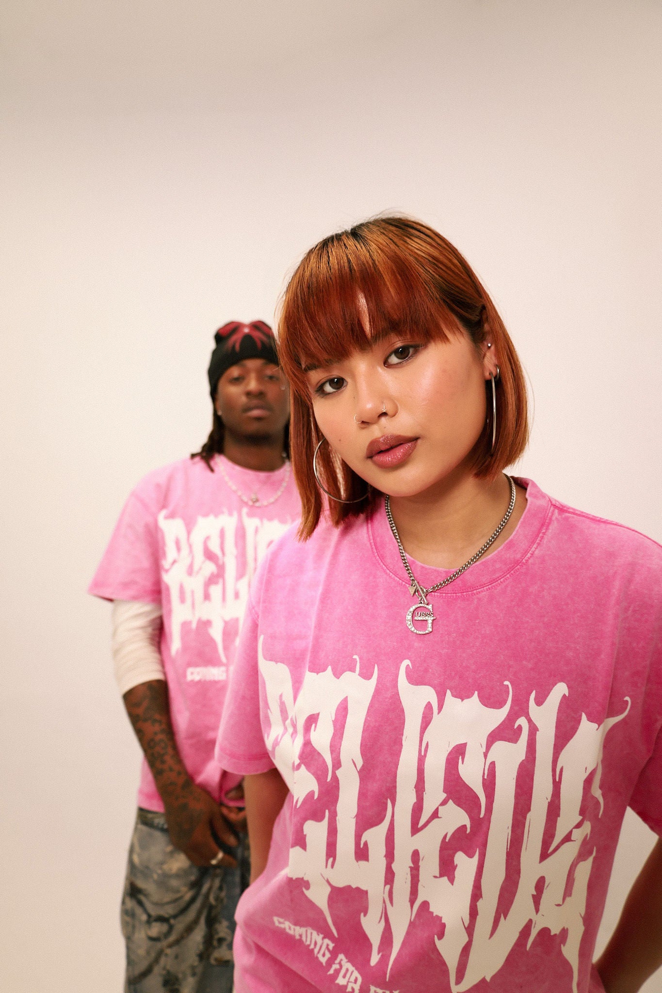 BLV washed tee (PINK)