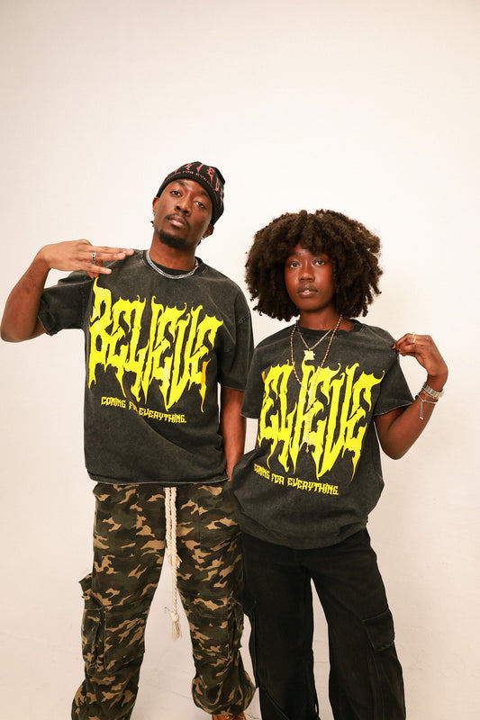 BLV washed tee (BLACK)