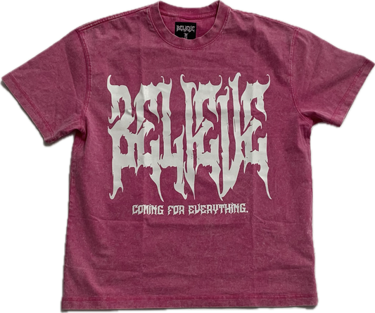 BLV washed tee (PINK)